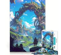 Puzzle a tema natura e anime per adulti, 1000 pezzi, gioco per la concentrazione e il relax, con bordi netti, ideale per creare un'atmosfera da sogno con Babbo Natale (50x75cm)