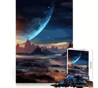Puzzle a tema paesaggio spaziale da 1000 pezzi per ragazzi, ideale per sviluppare la memoria, per un relax facile, con bordi puliti, a sorpresa per Natale (38x52cm)