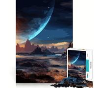 Puzzle a tema paesaggio spaziale da 1000 pezzi per ragazzi, ideale per sviluppare la memoria, per un relax facile, con bordi puliti, a sorpresa per Natale (38x52cm)
