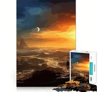 Puzzle a tema paesaggio spaziale per ragazzi, 1000 pezzi, stimola la memoria, rilassante, taglio preciso, regalo elegante (38x52cm)