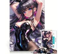 Puzzle a tema ragazza anime in costume da coniglietta per adolescenti,1000 pezzi,gioco stimolante per la mente,montaggio sicuro e attività di gruppo per i propri cari (38x52cm)