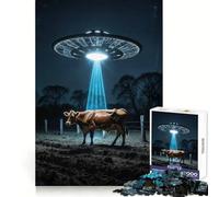 Puzzle a tema rapimento UFO per adolescenti, 1000 pezzi, esercizio mentale, svago rilassante, taglio di precisione, ottimo regalo (50x75cm)