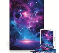 Puzzle a tema spazio vettoriale per adolescenti, 1000 pezzi, allenamento mentale, svago tranquillo, taglio uniforme, regalo di Natale unico (50x75cm)