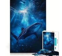 Puzzle a tema squalo balena per ragazzi,1000 pezzi,gioco stimolante per la mente,montaggio sicuro e sicuro,attività di condivisione per i propri cari (38x52cm)