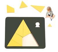 Puzzle a Triangolo, Rompicapo in Legno di Forma Irregolare, Gioco Educativo avvincente con Geometria Unica per Serate di Giochi in Famiglia per l'Uso Quotidiano