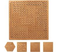 Puzzle a vassoio, puzzle in legno per adulti, forma irregolare, senza immagine, gioco di puzzle con vassoio di pensiero inverso, regalo perfetto per rompicapo (C)