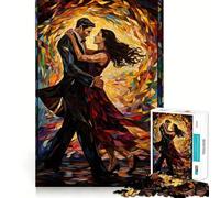 Puzzle a vetrata artistica "Amore" da 1000 pezzi per adolescenti, gioco per lo sviluppo delle capacità cognitive, design accogliente e rilassante, assemblaggio, regalo premuroso 38x26cm