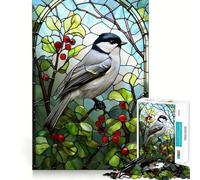 Puzzle a vetrata con cinciallegra per adulti, 1000 pezzi, gioco intelligente antistress, assemblaggio, regalo speciale 50x75cm
