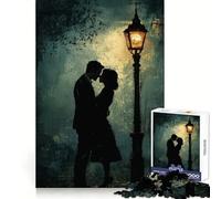 Puzzle "Abbraccio romantico sotto un lampione" per adolescenti, 1000 pezzi, gioco di abilità mentale, svago leggero, assemblaggio, regalo di alta qualità (38x26cm)
