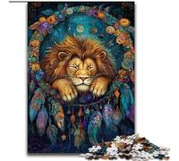 Puzzle acchiappasogni leone per adolescenti, puzzle da 1000 pezzi, giocattoli per l'intrattenimento della famiglia, ideale come regalo per tutta la famiglia (50x75cm)