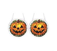 Puzzle Acrilico Halloween 18x18cm Forma Zucca per decorazione Fai-Da-Te | Materiale Acrilico UV-Resistente Perfetto per Finestre Balconi Pareti Attività Rilassante per Adulti