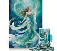 Puzzle ad acquerello "Ninfa dell'acqua" da 1000 pezzi,gioco di concentrazione mentale,tagli di precisione,bordi lisci,gioco significativo per costruire connessioni (38x52cm)