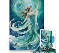 Puzzle ad acquerello "Ninfa dell'Acqua" per adulti,1000 pezzi,gioco di concentrazione,tagli di precisione,bordi lisci,divertente sfida per i momenti di attesa (50x75cm)