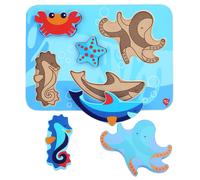 Puzzle ad incastro in legno Sea World - LUCY & LEO, 6 pezzi