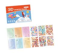 Puzzle adesivi digitali geometrici interattivi Set artistico per bambini Formazione riconoscimento delle forme animali Artigianato educativo Giocattolo per l ' educazione precoce