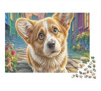 Puzzle Adorable Corgi Close-up 1000 Pezzi Per Adulti Pet - Rilassamento Di Giochi E Intrattenimento Familiare, Parete Da Decorazione E Regalo 38x26cm/1000pcs