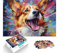 Puzzle Adulti 2000 pezzi Cane Corgi Colorato Difficile e sfida Regali di Babbo Natale Segreto 27,56 "x 39,37" per e Adolescente 14 Anni e Più