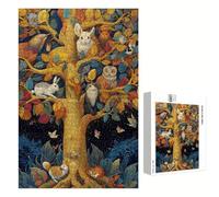 Puzzle Adulti - Animale & Albero - 2000 Pezzi Fabbricazione in Legno Robusto - Decorazione Murale con Poster - Prodotto Riservato ad Adulti e 14 Anni in Su (75x105cm) P3#697