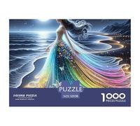 Puzzle Adulti Difficile Sfidante Regina Luce Lunare 1000 Pezzi, Ragazza Acqua Arcobaleno, Gioco Educativo Antistress Regalo 52x38cm