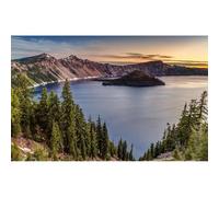 Puzzle Adulti e Bambini 1000(70x50cm) pezzi Gioco Difficile, isola, cratere, Oregon, lago cratere