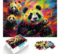 Puzzle adulto 1000 pezzi colore Panda puzzle difficile e difficile sollievo dallo stress soggiorno uccidere il tempo per adolescenti età 14 anni e oltre 26 x 38 cm