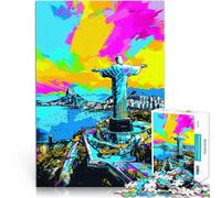 Puzzle adulto 1000 pezzi Cristo Redentore Puzzle tagliato con precisione 26x38cm Sollievo dello Stress Staycation Uccidi il tempo per i 14 anni e più