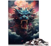Puzzle adulto 1000 pezzi drago cinese nel cielo per il piacere in famiglia è ideale come regalo per tutta la famiglia 26 x 38 cm