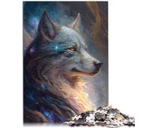 Puzzle adulto 1000 pezzi lupo cosmetico puzzle tagliato con precisione sollievo dallo stress soggiorno uccide il tempo per adolescenti dai 14 anni e oltre 26x38cm