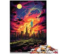 Puzzle adulto 1000 pezzi New York Skyline per puzzle 26x38cm Gioco Familiare Sollievo Stress Sfida Difficile per Adolescente 14+