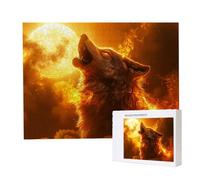 Puzzle Adulto 1000 Pezzi per Lupo di fuoco| Gioco familiare e attività di gruppo per adolescenti e | Regalo Compleanno Per Bambini Dai 14 Anni | Decorazione Casa e Idea Regalo per Relax o-409