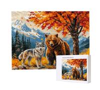 Puzzle Adulto 6000 Pezzi per orso bruno lupo| Gioco familiare e attività di gruppo per adolescenti e | Regalo Compleanno Per Bambini Dai 14 Anni | Decorazione Casa e Idea Regalo per Relax o-997