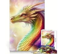 Puzzle Aedria Drago per Ragazzi, 1000 Pezzi, Migliora la Memoria, Divertimento Tranquillo, Bordo Preciso, Regalo Artistico 38x26cm