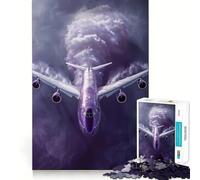 Puzzle "Aereo viola nel cielo" da 1000 pezzi per ragazzi, ideale per stimolare la memoria, favorire la serenità e creare un'atmosfera piacevole (50x75cm)