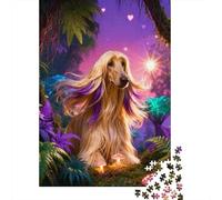 Puzzle Afghan Hound 1000 Pezzi Per Bambini E Adulti, Gioco Per Tutta La Famiglia, Gioco Educativo Puzzles Con Rainforest, Regalo Per Bambini E Adulti 52x38cm/1000pcs