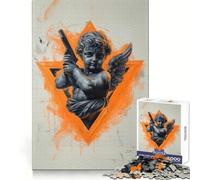 Puzzle "Agente Segreto Angelo" per Adolescenti, 1000 Pezzi, Richiamo Potere Rilassante Piacere Bordi Precisi Sorpresa di Compleanno (38x26cm)