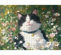 Puzzle Aiuola gatto - Puzzle 5000 Pezzi per Adulti - Puzzles Giochi Rilassamento - Bene Confezionamento in Scatola - Stampa ad Alta Definizione Colori Brillanti - Puzzles Legno Impegnativi s7h-79