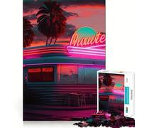 Puzzle al neon da 1000 pezzi per ragazzi, ideale per stimolare la mente, rilassare e fuggire dalla routine, con taglio di qualità e perfetto come regalo stagionale (38x26cm)