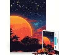 Puzzle al tramonto con soggetto naturalistico per ragazzi, 1000 pezzi per allenare la mente, semplice e divertente da assemblare, un regalo prezioso 50x75cm