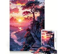 Puzzle al tramonto con soggetto naturalistico per ragazzi, 1000 pezzi, puro gioco di logica, tranquillo, rilassante, con taglio pulito, decorazione da parete 38x52cm