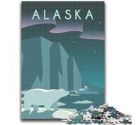 Puzzle Alaska 1000 pezzi per adulti e adolescenti, gioco stimolante e gioco per famiglie, regalo di compleanno, regali, arte murale 1000 pezzi (26x38cm)