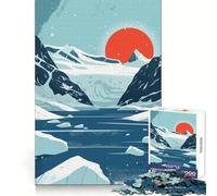 Puzzle Alaska Minimalist Art da 1000 pezzi per adolescenti, stimolante per il pensiero creativo e la consapevolezza, con incastri precisi e unici (50x75cm)