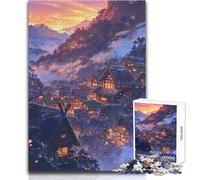 Puzzle "Alba del villaggio giapponese" da 1000 pezzi, gioco educativo e divertente, regalo perfetto e premuroso per ogni occasione, dimensioni 50x75cm