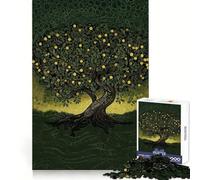 Puzzle "Albero con ulivi stellati" da 1000 pezzi per adulti, stimolante per la mente, ideale per il relax e il tempo libero, con bordi precisi Perfetto per Natale (38x26cm)