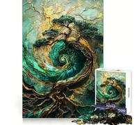 Puzzle "Albero del Tempo" in stile Kintsugi per ragazzi, 1000 pezzi, stimolante per la mente, divertente e rilassante, con bordi precisi Un regalo perfetto (50x75cm)