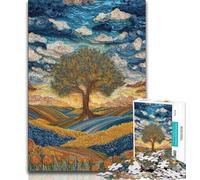 Puzzle Albero della vita per adulti, 1000 pezzi, per ammazzare il tempo durante le vacanze, con pezzi completamente interconnessi e di forma casuale, 75x50cm