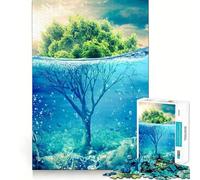 Puzzle Albero dell'Oceano, 1000 pezzi, gioco per lo sviluppo della mente, rilassante, taglio di precisione, pezzo da collezione (38x26cm)