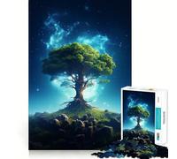 Puzzle Albero dell'Universo per adulti,1000 pezzi,gioco di memoria per allenare la mente,taglio laser per un incastro perfetto, alleviare lo stress (38x52cm)
