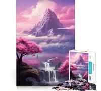 Puzzle Albero di Sakura da 1000 pezzi per adolescenti, gioco di logica stimolante, rilassante, con bordi trasparenti, regalo elegante (38x52cm)