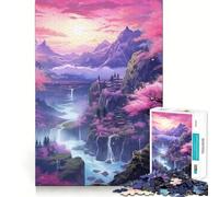 Puzzle Albero di Sakura da 1000 pezzi per adulti, ideale per rafforzare la memoria, per il divertimento di gruppo, con bordi netti ed elegante, un regalo perfetto (38x52cm)