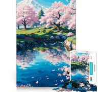 Puzzle Albero di Sakura per ragazzi, 1000 pezzi, gioco di abilità mentale, svago rilassante, design da assemblare, regalo di alta qualità (38x26cm)